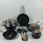 21-Pieces Pot and Pan Set with Ceramic Non-Stick Coating, Induction Frying Pans